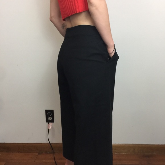 Kate Spade Black Crop Wide Leg Cute Summer Pants - Picture 4 of 8